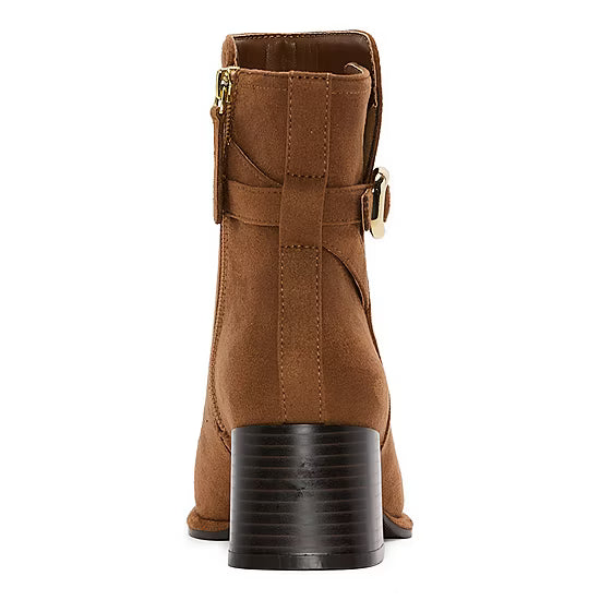 Liz Claiborne Womens Gillis Block Heel Booties
